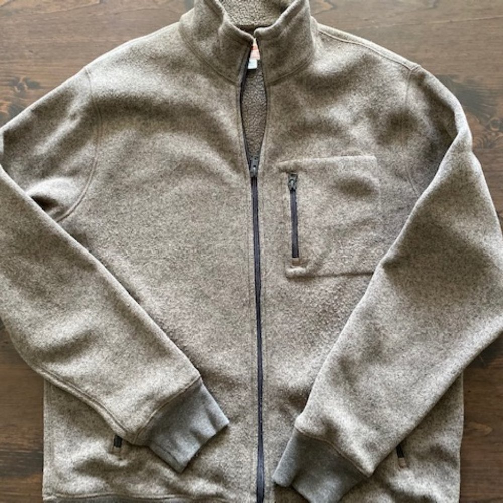 J Crew Mens Wool Zip Sweater